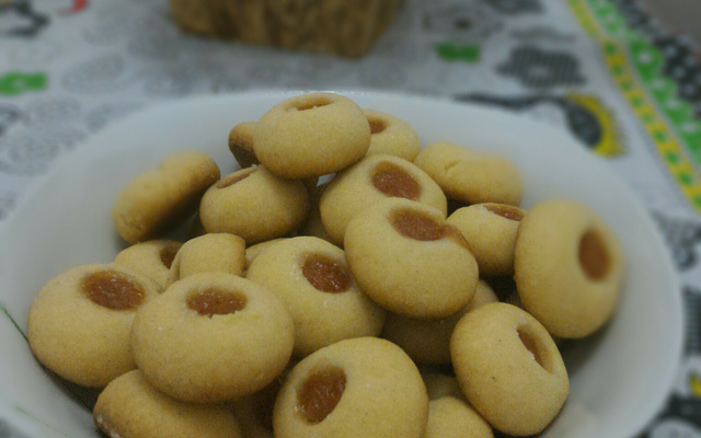 Biscoito amanteigado de goiabada