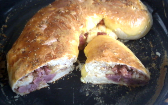 Pão de lingüiça delicioso