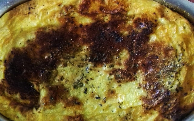 Souflé de sobra de arroz