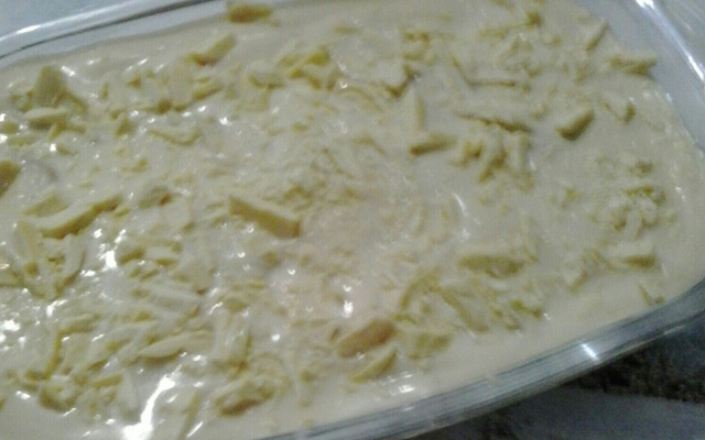 Pave de chocolate branco da Mamãe.