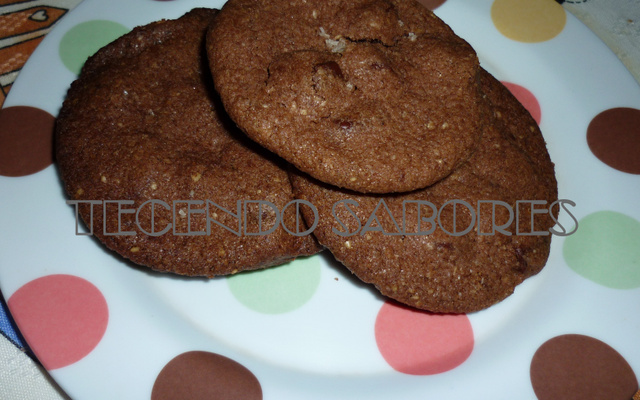 Cookie de chocolate meio amargo e aveia