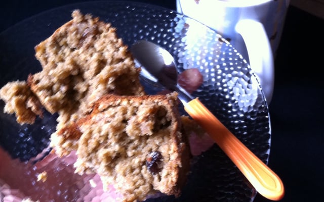 Bolo de aveia e banana