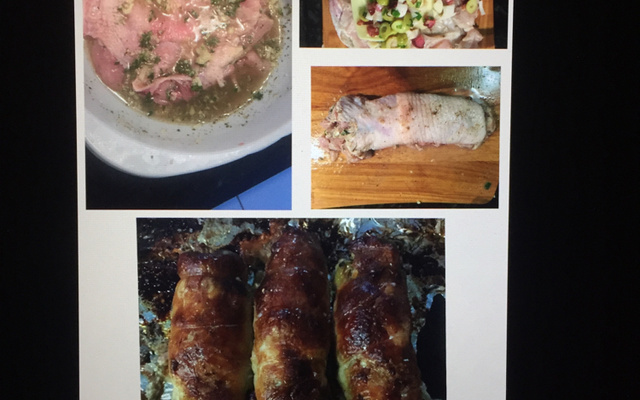 Rocambole de frango recheado