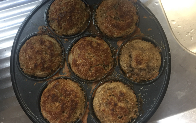 Cupcake integral com fibra de banana verde