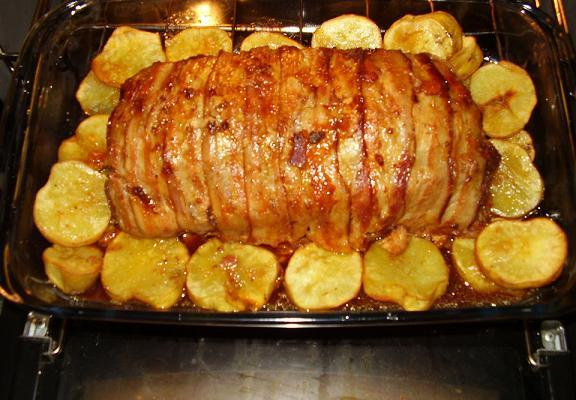 Lombo assado com batata doce