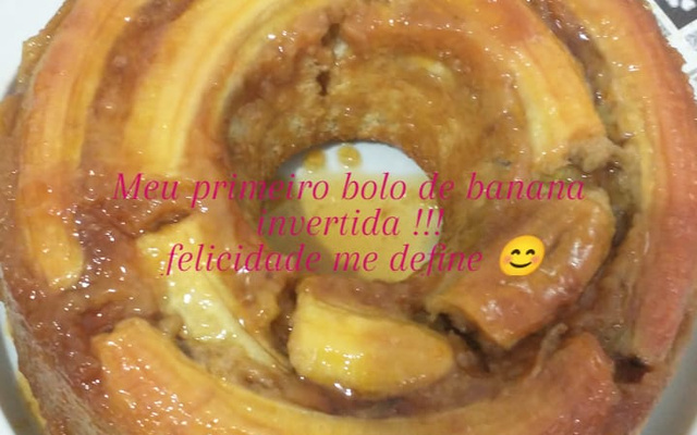 Bolo de banana invertido