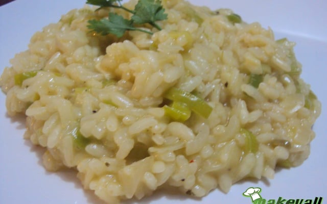 Risoto de alho poró