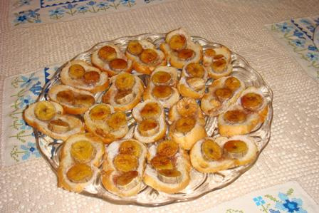 Torradinhas com bananas