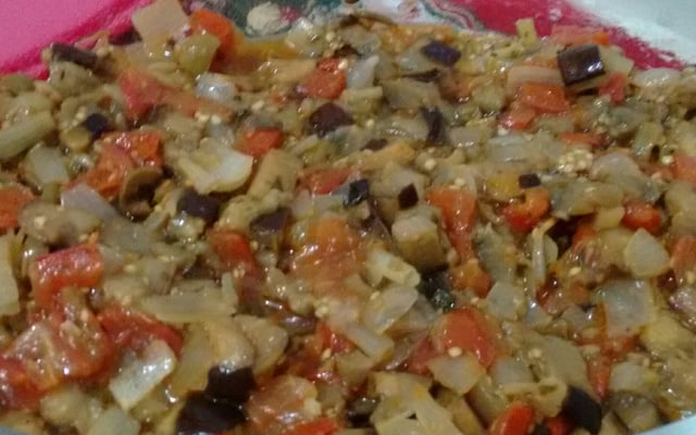 Salada de berinjela no forno