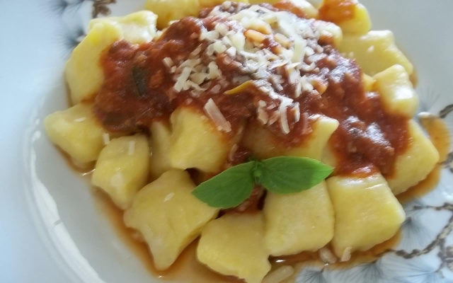 Nhoque de mandioquinha