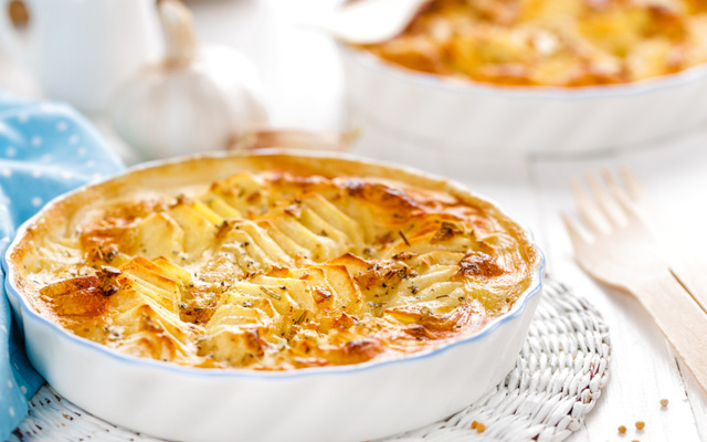 Gratinado de batata com frango