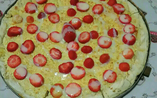 Pizza de chocolate branco