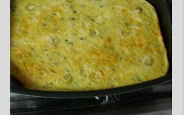 Souflé de chuchu com linguiça