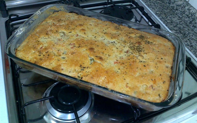 Torta de frango e azeitona