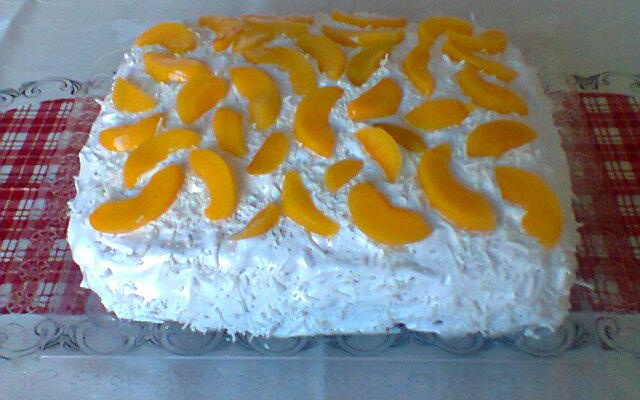 Bolo de coco e doce de leite