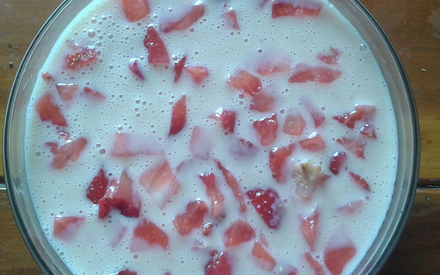 Sorvete de morango simples