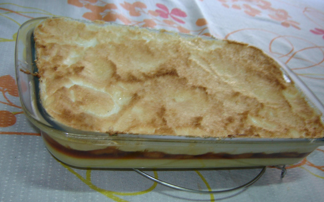 Sobremesa de banana nevada