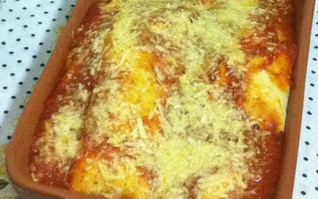 Panqueca de frango cremosa