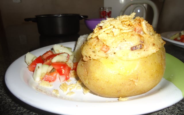 Batata recheada cremosa da Gabi