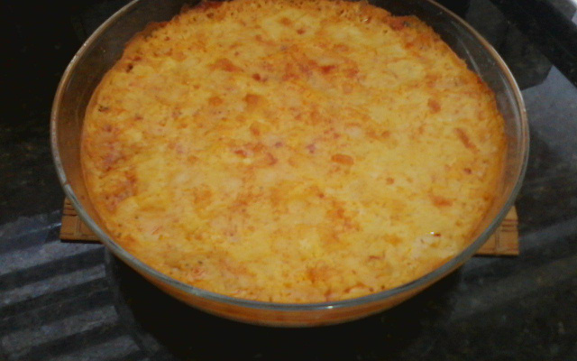 Frango desfiado ao creme de milho