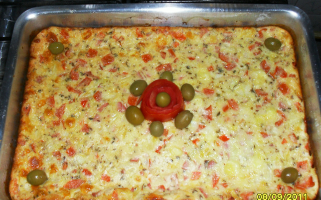 Torta de queijo e presunto