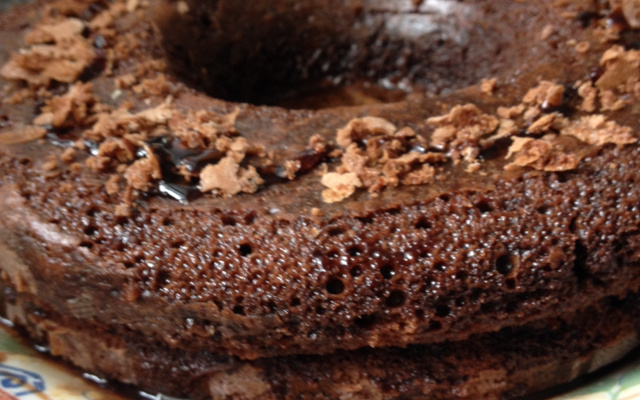 Bolo de chocolate de liqüidificador