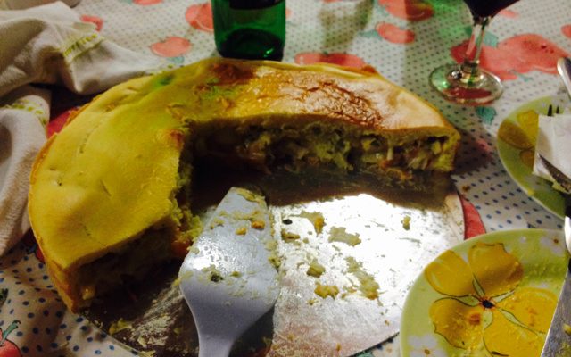 Torta de palmito de liquidificador