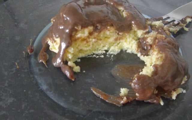 Brownie de micro-ondas Branco