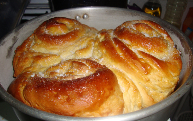 Pão doce de leite condensado de liquidificador