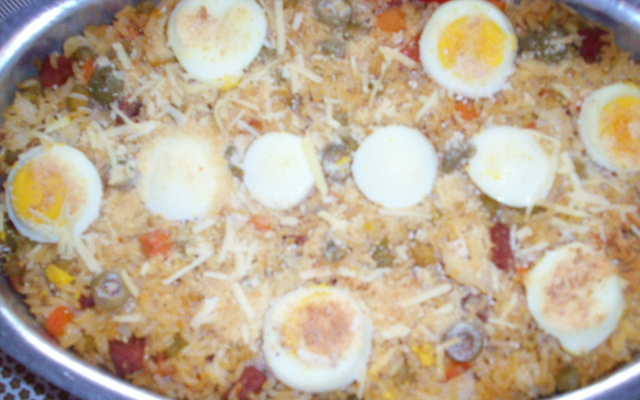 Arroz de forno com frango