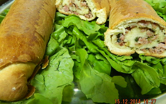 Pão de lingüiça delicioso