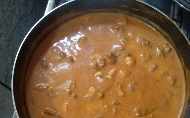 Strogonoff de carne de preguiçoso