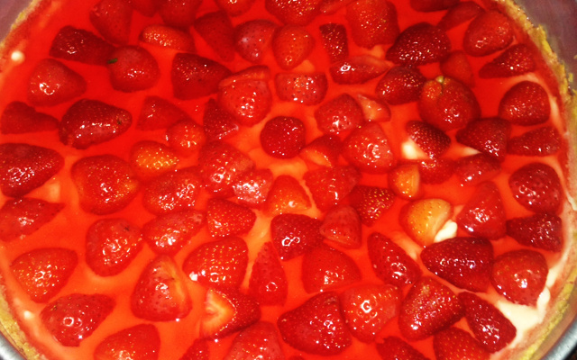 Torta fácil de morango