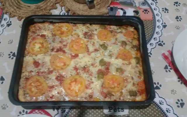 Massa de pizza de liquidificador