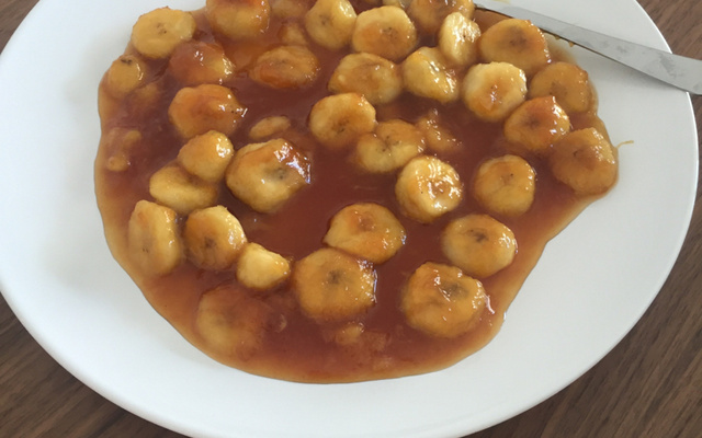 Banana caramelizada para sorvete