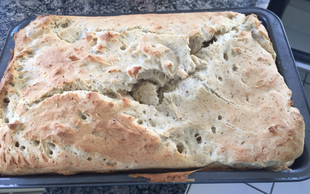 Pão sem glúten com farinha de arroz