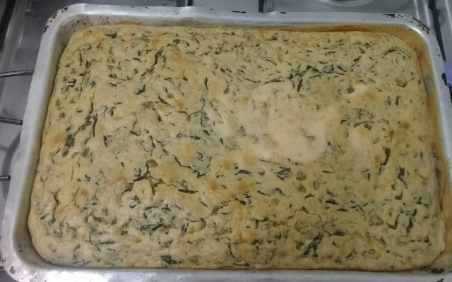 Torta de espinafre de liquidificador