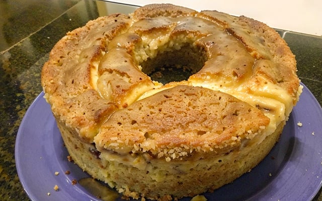Bolo de banana de liquidificador