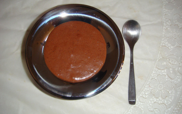 Mousse de Nutella com calda de banana