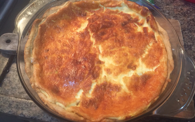 Quiche de queijo e alho poró