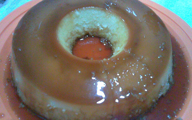 Pudim cremoso de coco