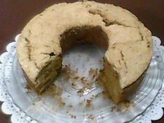 Bolo de aveia com maçã e banana