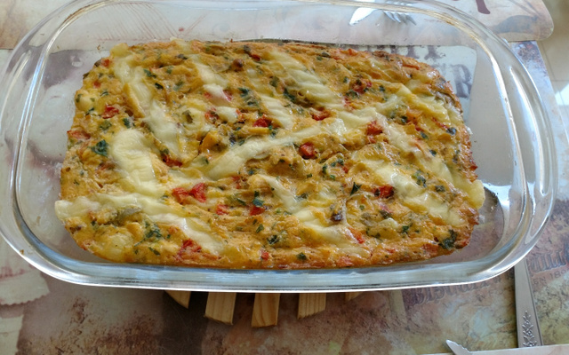 Omelete de forno fácil e gostoso