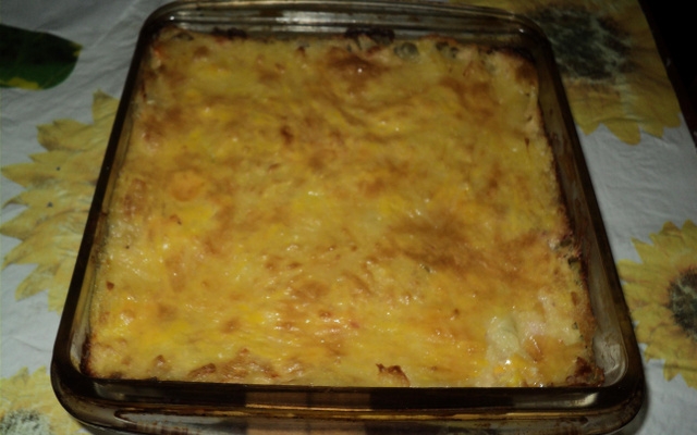 Bolo de batata com frango