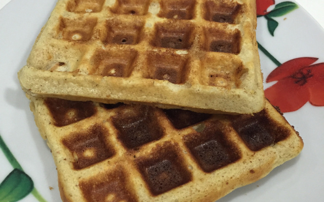 Waffles de whey e aveia (fitness)