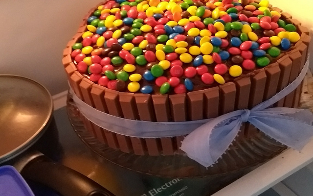 Bolo de Kit Kat à minha moda