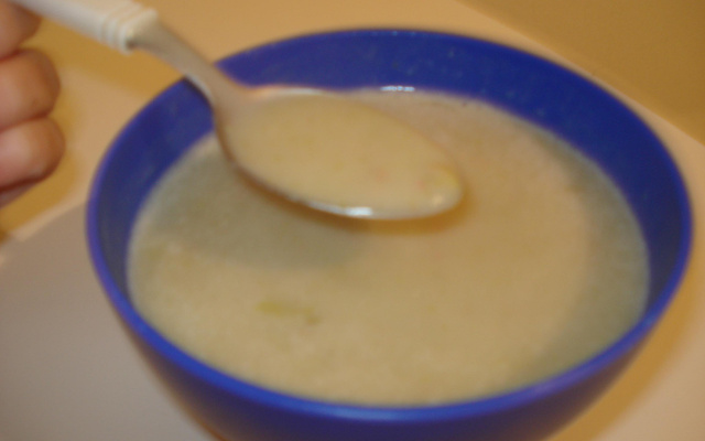 Creme de ervilhas frescas