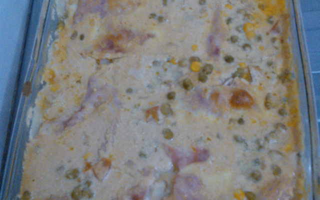 Lasanha de queijo e presunto da mamãe