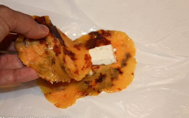 Sanduíche de banana da terra e queijo