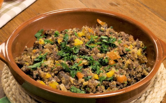 Paçoca de carne de sol da Cleo